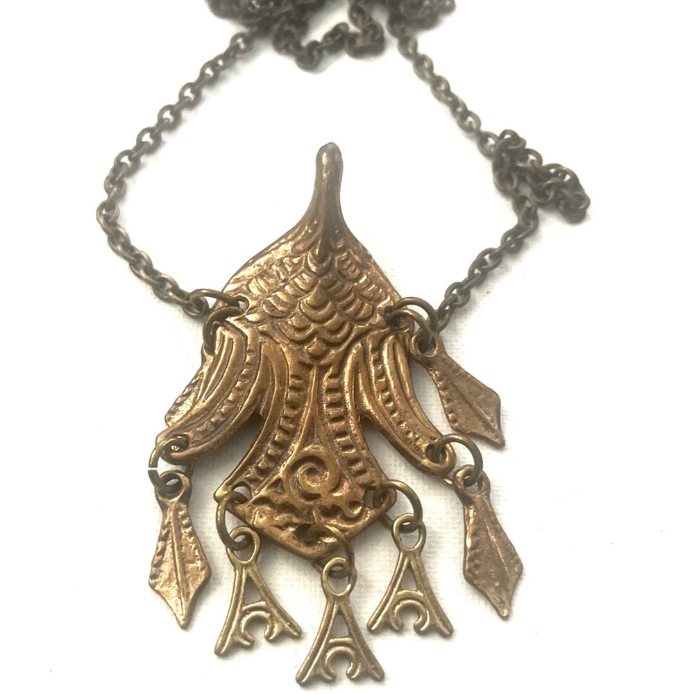 Kalevala Koru - Uhtua Bird Pendant / Brooch in Bronze - Finland